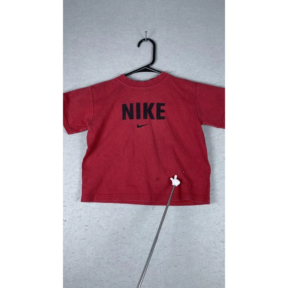 Nike Shirt Toddler 4T Red‎ Swoosh Graphic Short Sleeve Athletic Sportswear Tee